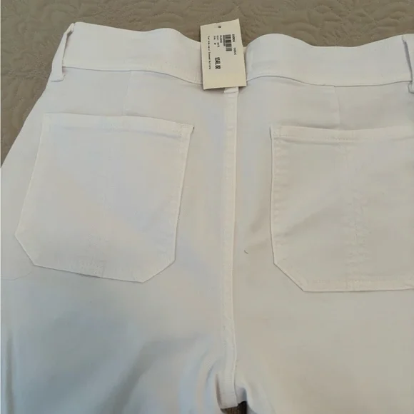 White Button-Fly Pants - Picture 5 of 6
